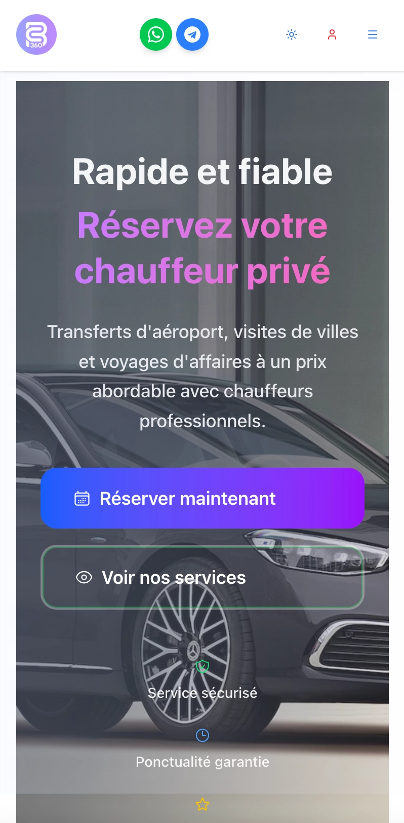 Site web professionnel VTC