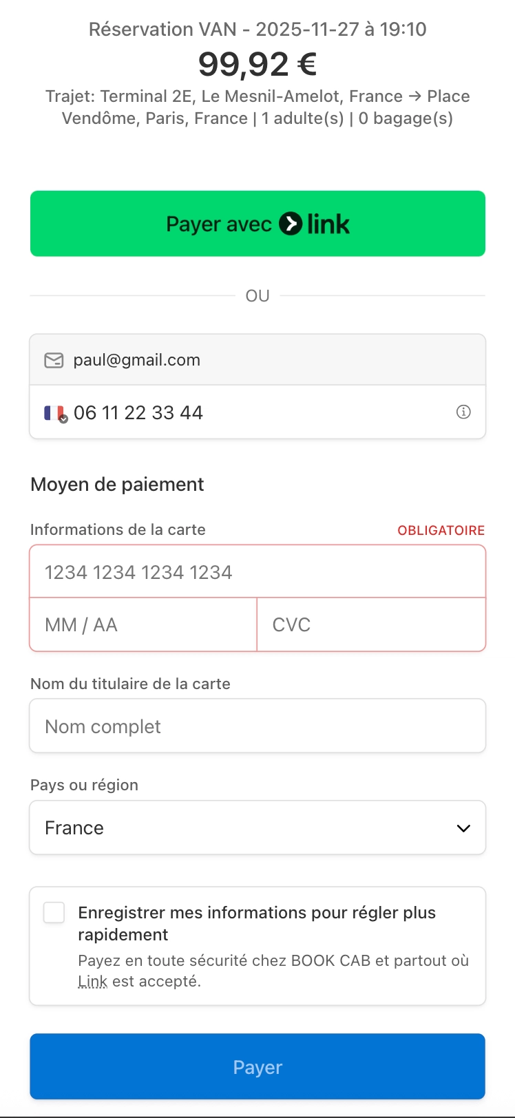 Paiement sécurisé Stripe