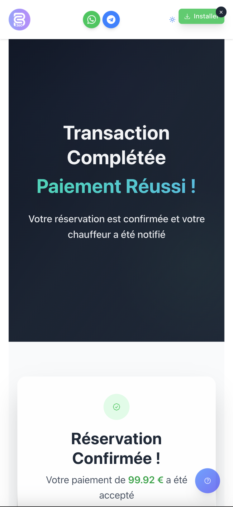 Application mobile chauffeur VTC