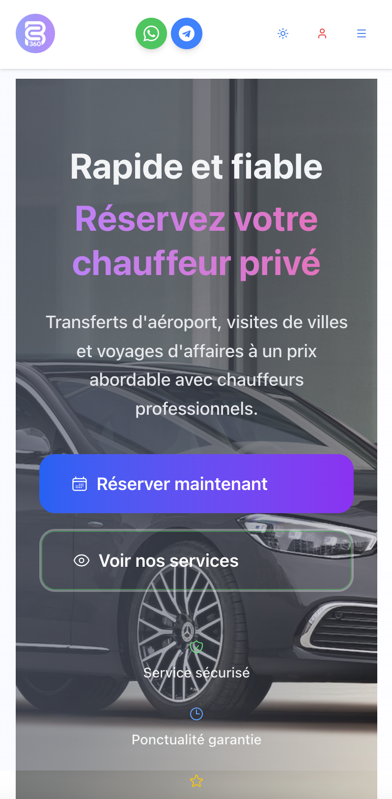 Site web professionnel VTC