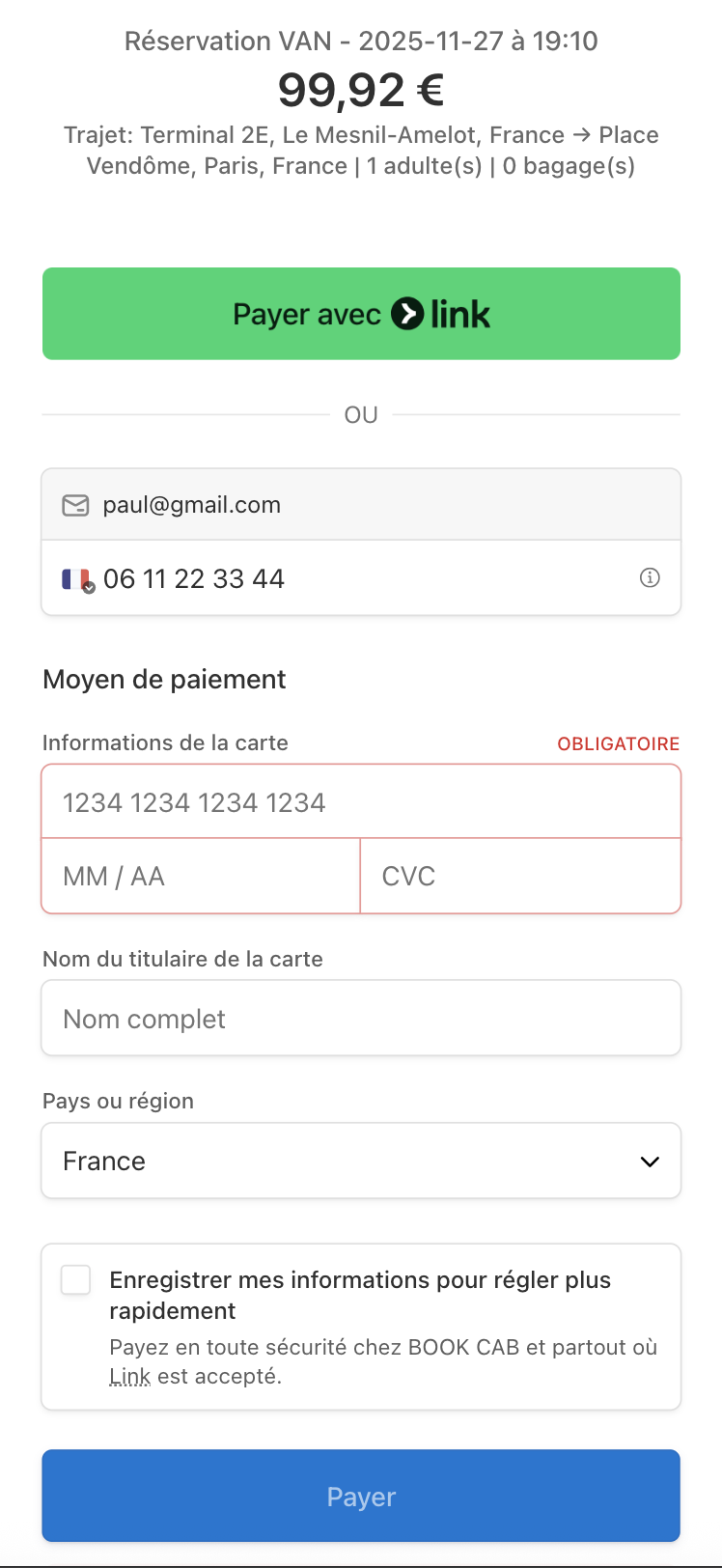 Paiement sécurisé Stripe